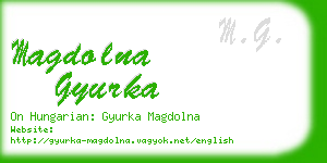 magdolna gyurka business card